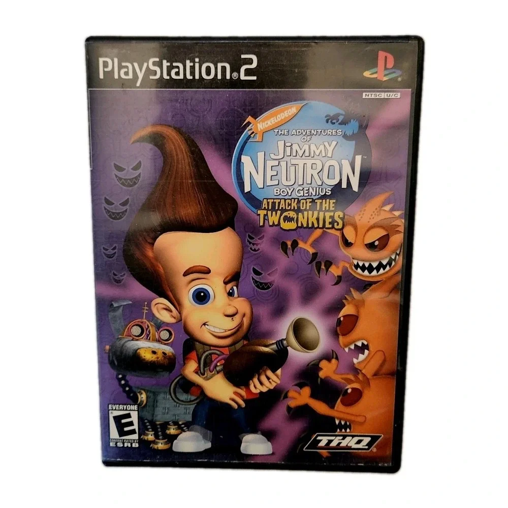 Vtg 2004 Jimmy Neutron Boy Genius Attack Of The Twonkies Ps2 PlayStation 2